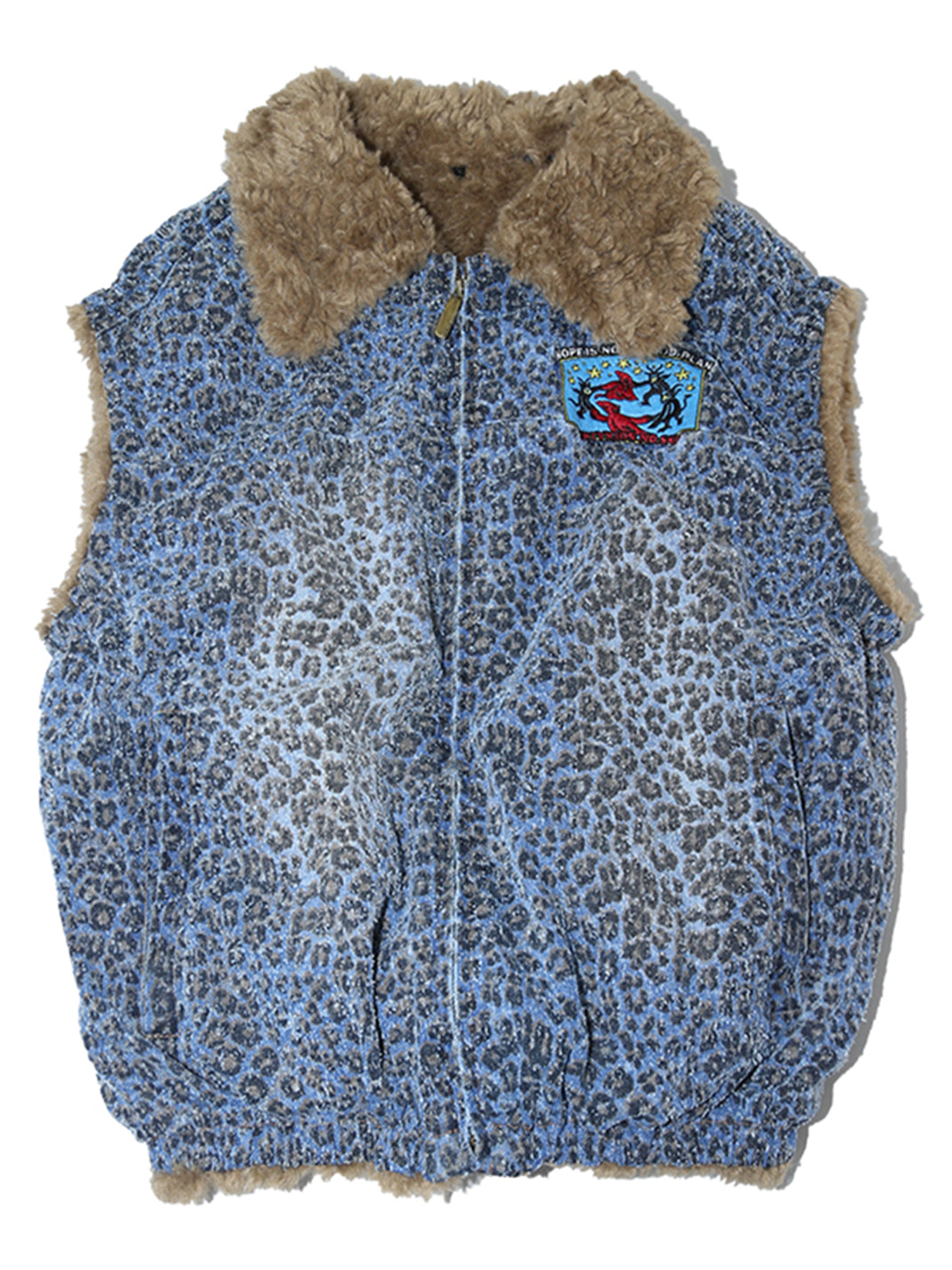 TREclub | Leopard Print Washed Appliqué Vest - PSYLOS 1, TREclub | Leopard Print Washed Appliqué Vest, Vest, TREclub•JAPAN, PSYLOS 1